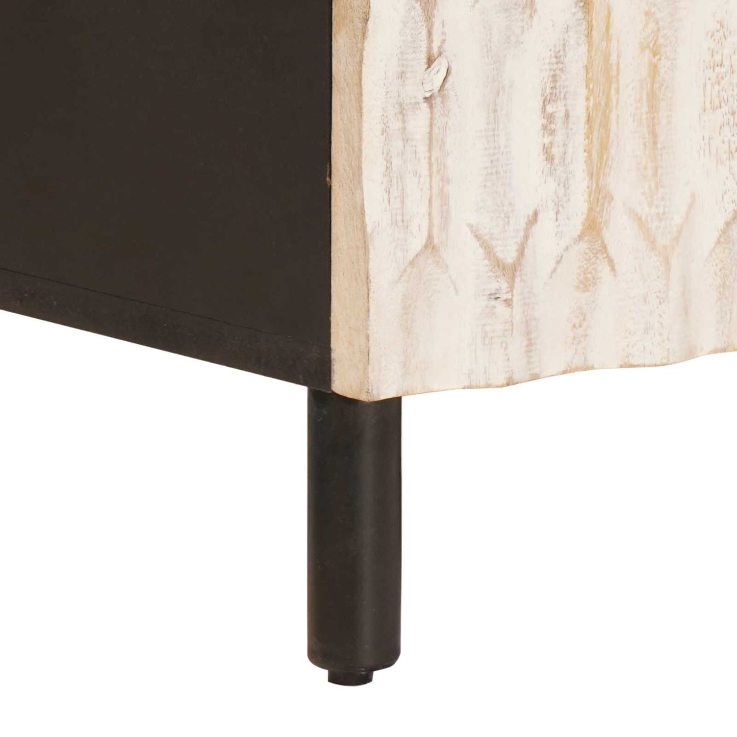 TV-skap Hvit Vask Finish 105 x 33 x 46 cm Massiv mango tre
