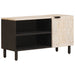 TV-skap Hvit Vask Finish 80 x 33 x 46 cm Massiv mango tre
