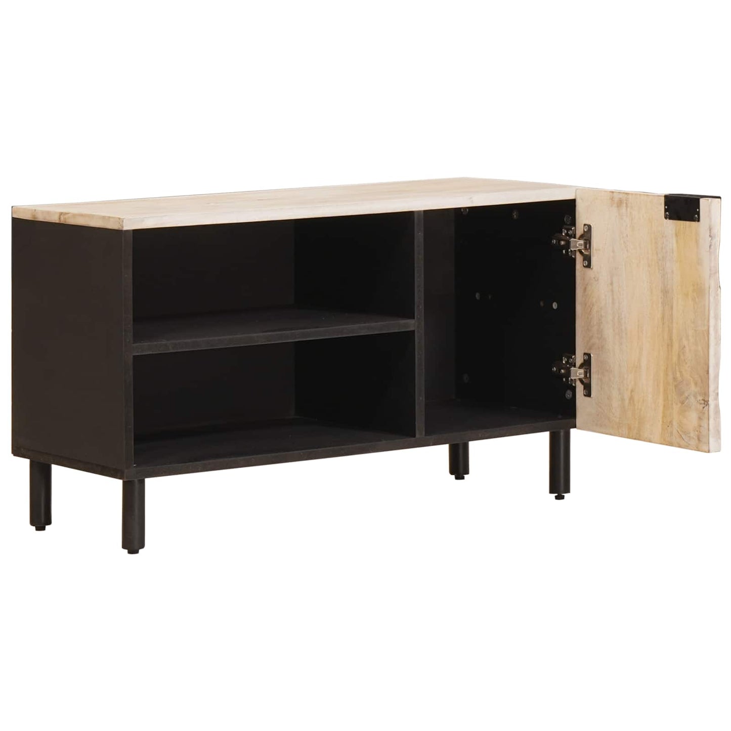 TV-skap Hvit Vask Finish 80 x 33 x 46 cm Massiv mango tre