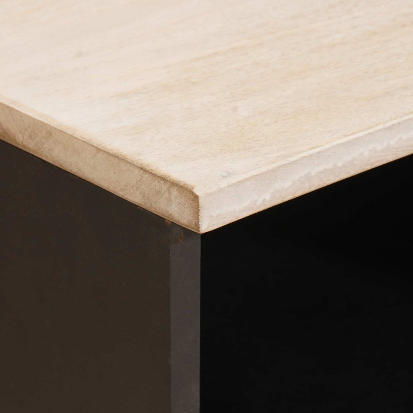 TV-skap Hvit Vask Finish 80 x 33 x 46 cm Massiv mango tre