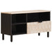 TV-skap Hvit Vask Finish 80 x 33 x 46 cm Massiv mango tre