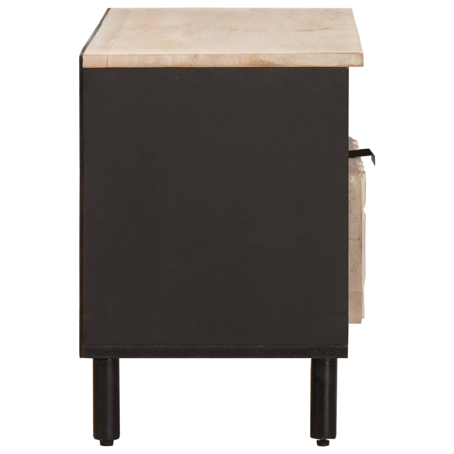 TV-skap Hvit Vask Finish 80 x 33 x 46 cm Massiv mango tre