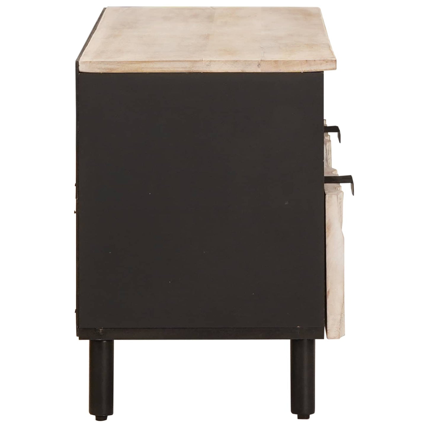 TV-skap Hvit Vask Finish 100 x 33 x 46 cm Massiv mango tre