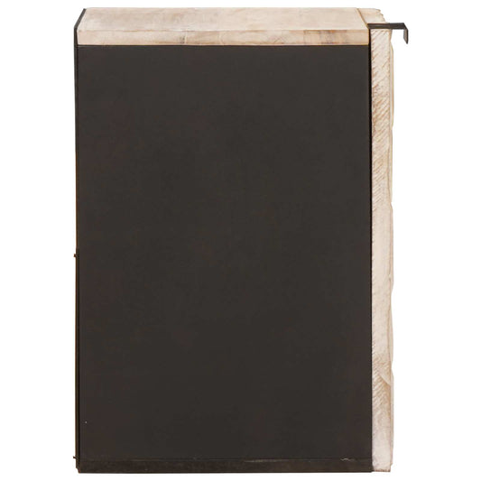 Baderom Hengende Skap Hvit 38 x 33 x 48 cm Massiv mango tre