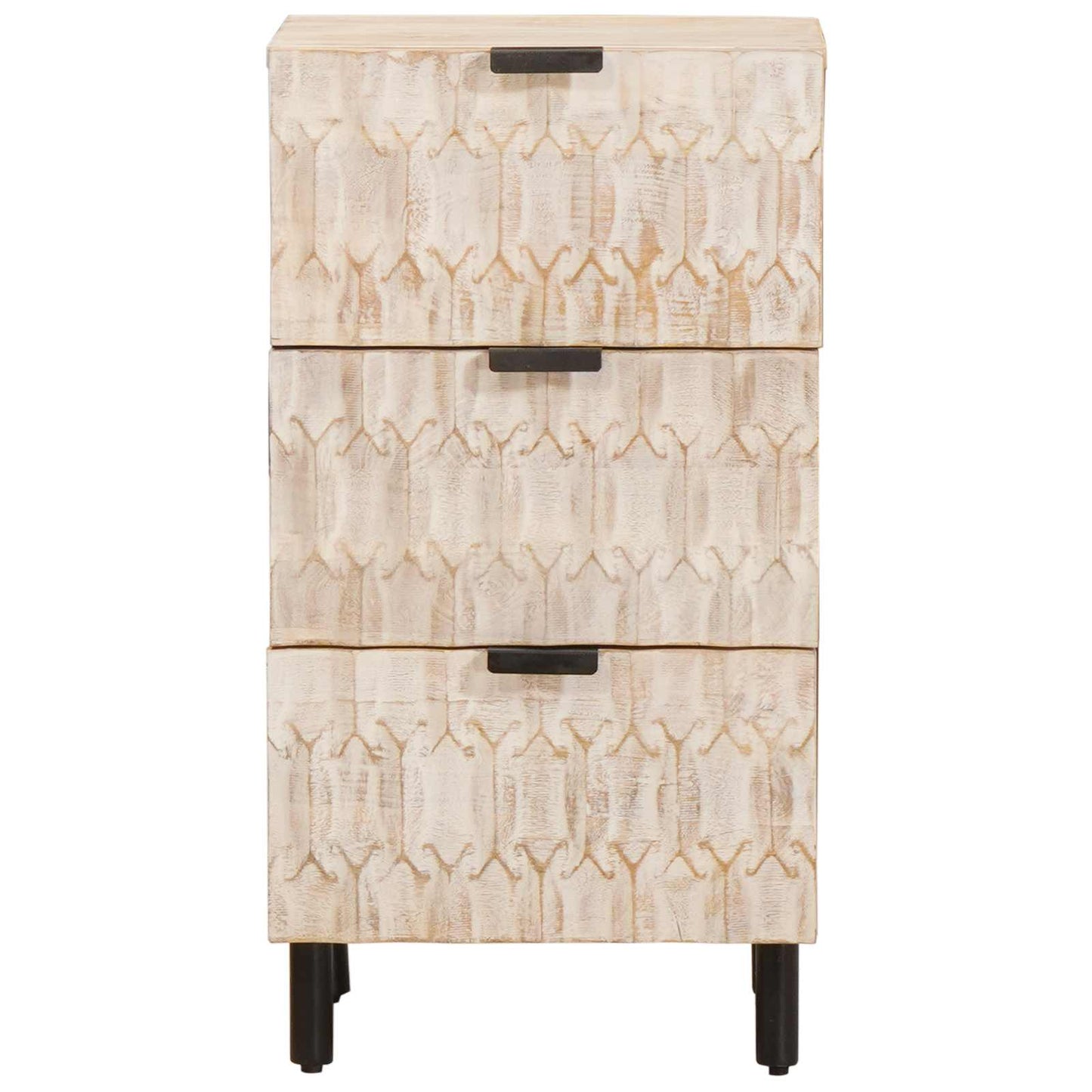 Serviesskap Hvit Vask Finish 40 x 33 x 75 cm Massiv mango tre