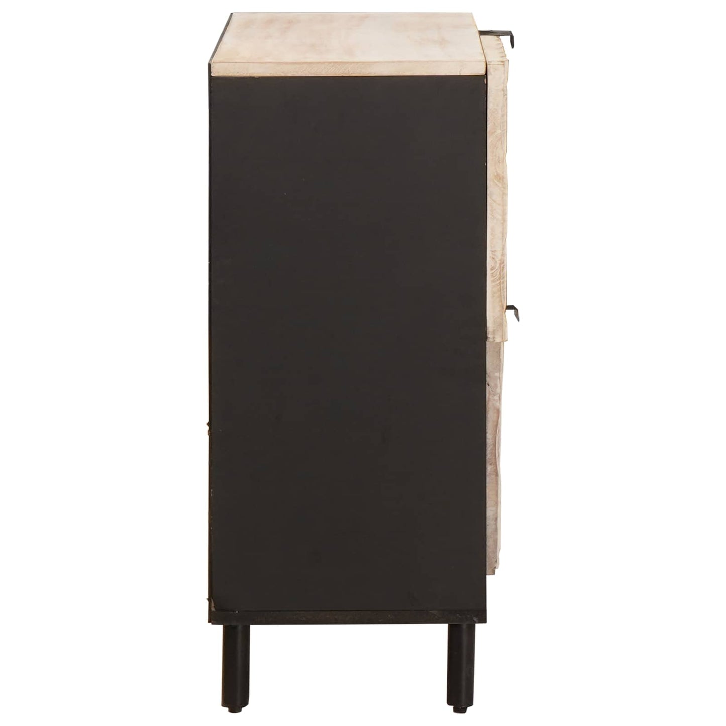 Serviesskap Hvit Vask Finish 80 x 33 x 75 cm Massiv mango tre