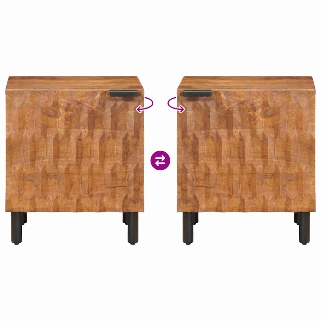 Nattbordskap Brun 40 x 33 x 46 cm Massiv mango tre