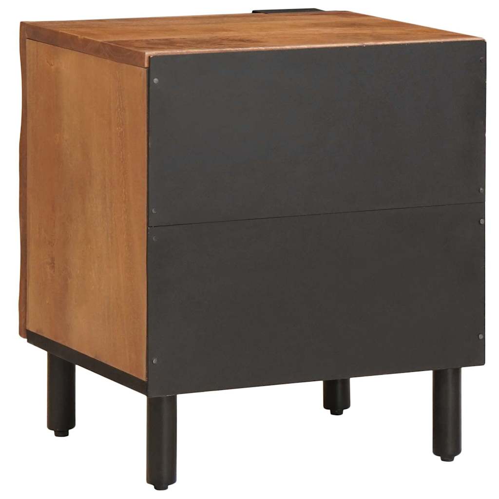 Nattbordskap 2 pcs Brun 40 x 33 x 46 cm Massiv mango tre