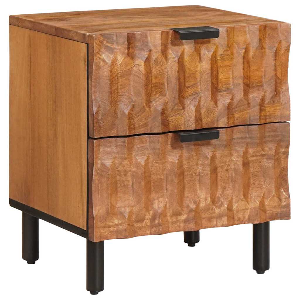 Nattbordskap med skuff Brun 40 x 33 x 46 cm Massiv mango tre