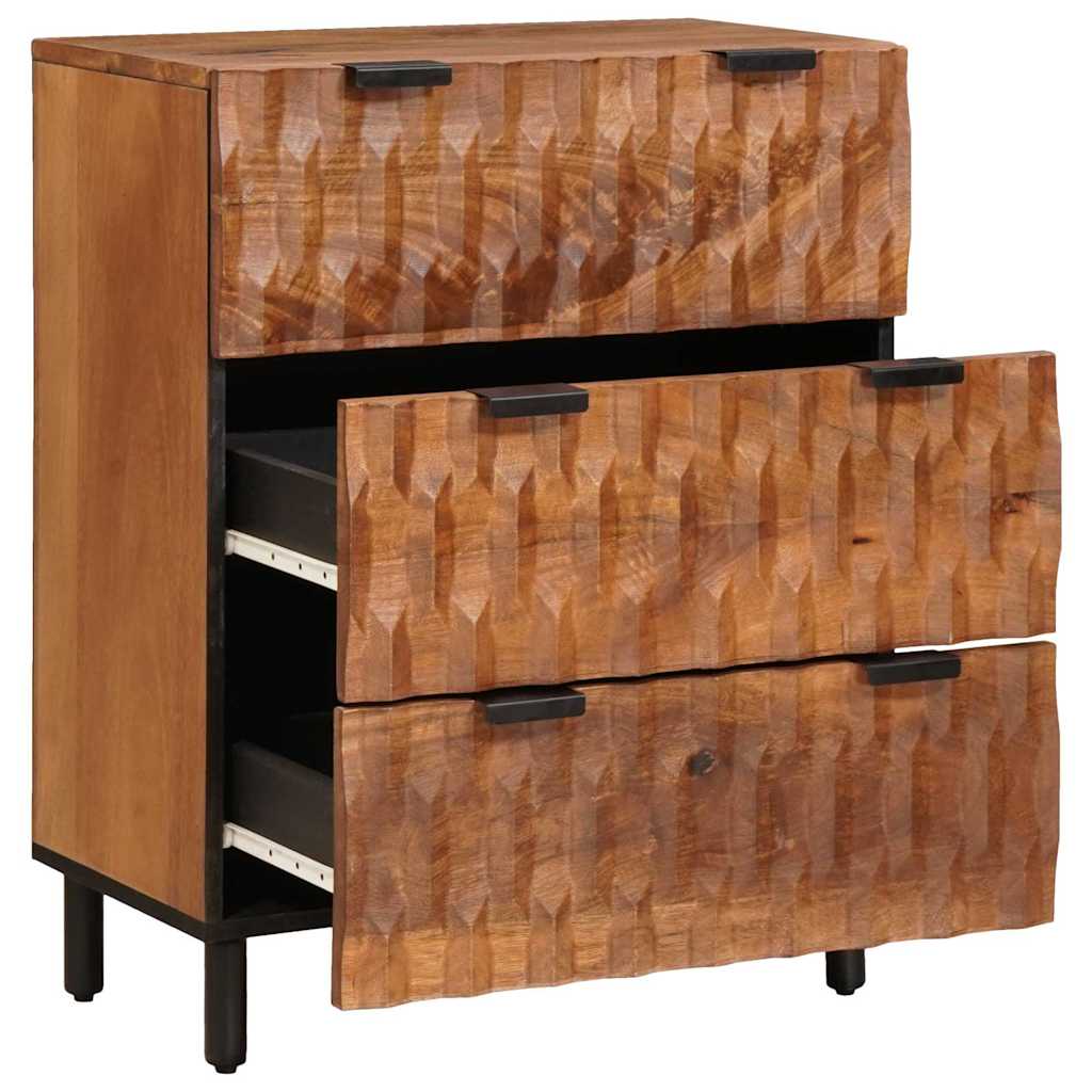 Serviesskap Acacia Brun Finish 60 x 33 x 75 cm Massiv mango tre