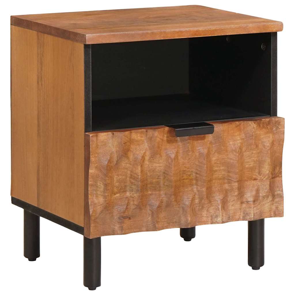 Nattbordskap med skuff Brun 40 x 33 x 46 cm Massiv mango tre