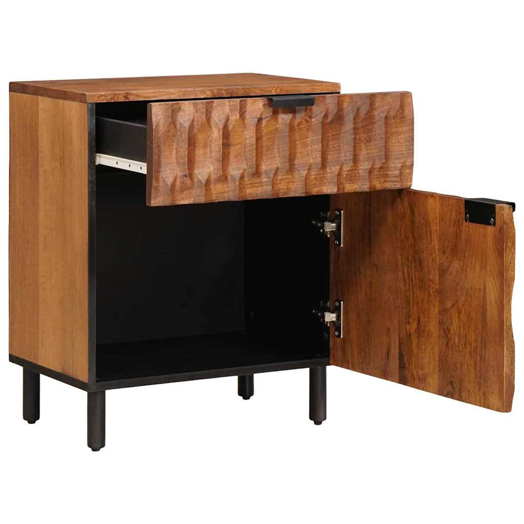 Nattbordskap med skuff Brun 50 x 33 x 60 cm Massiv mango tre