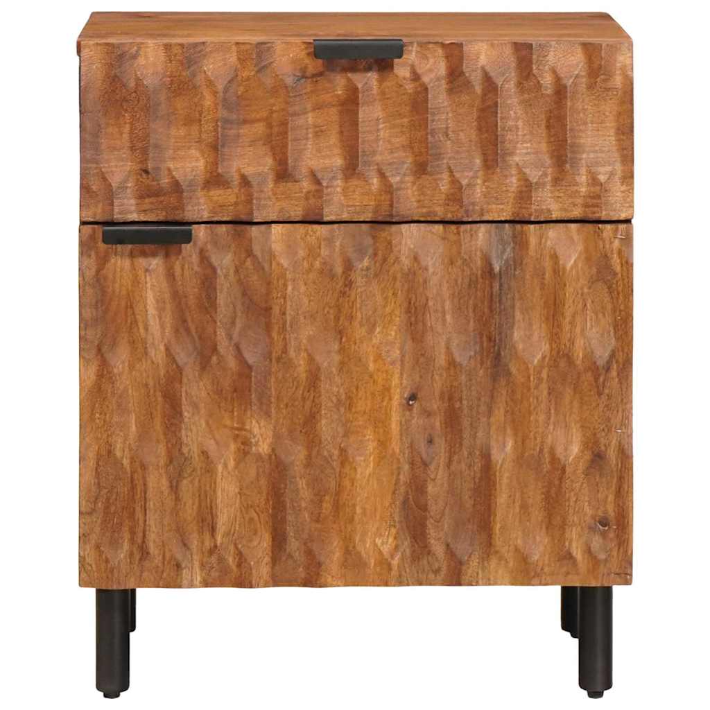 Nattbordskap med skuff Brun 50 x 33 x 60 cm Massiv mango tre