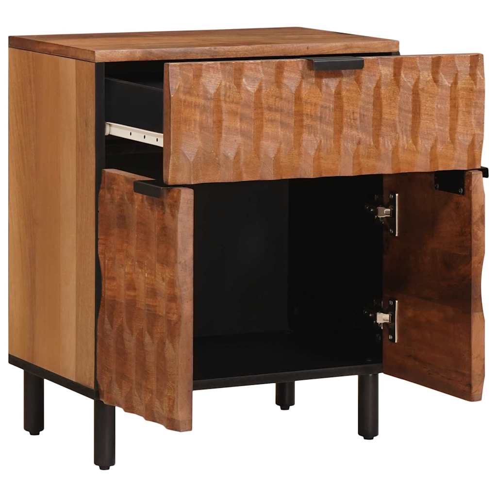 Nattbordskap med skuff Brun 50 x 33 x 60 cm Massiv mango tre
