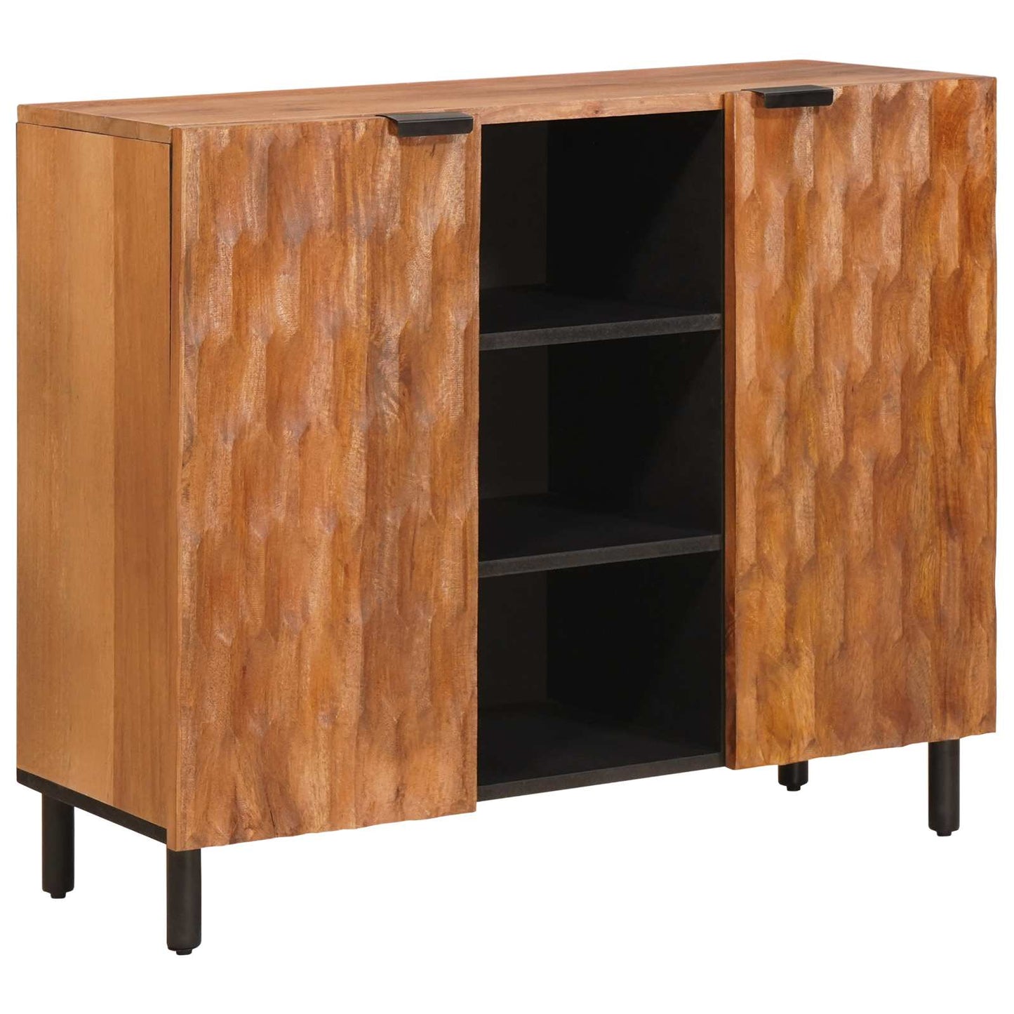 Serviesskap Acacia Brun Finish 90 x 33 x 75 cm Massiv mango tre