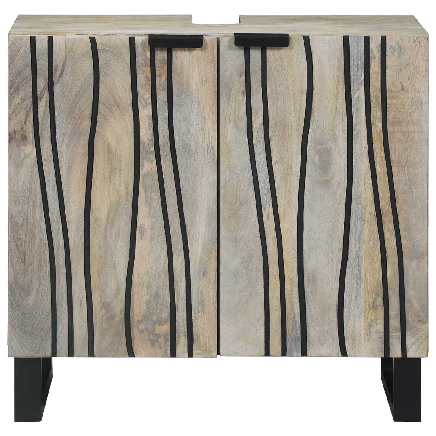 Baderomsvaskeskap med hylle Hvit 62 x 33 x 58 cm Konstruert tre