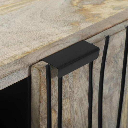 Skap Hvit 90 x 33 x 75 cm heltre mango
