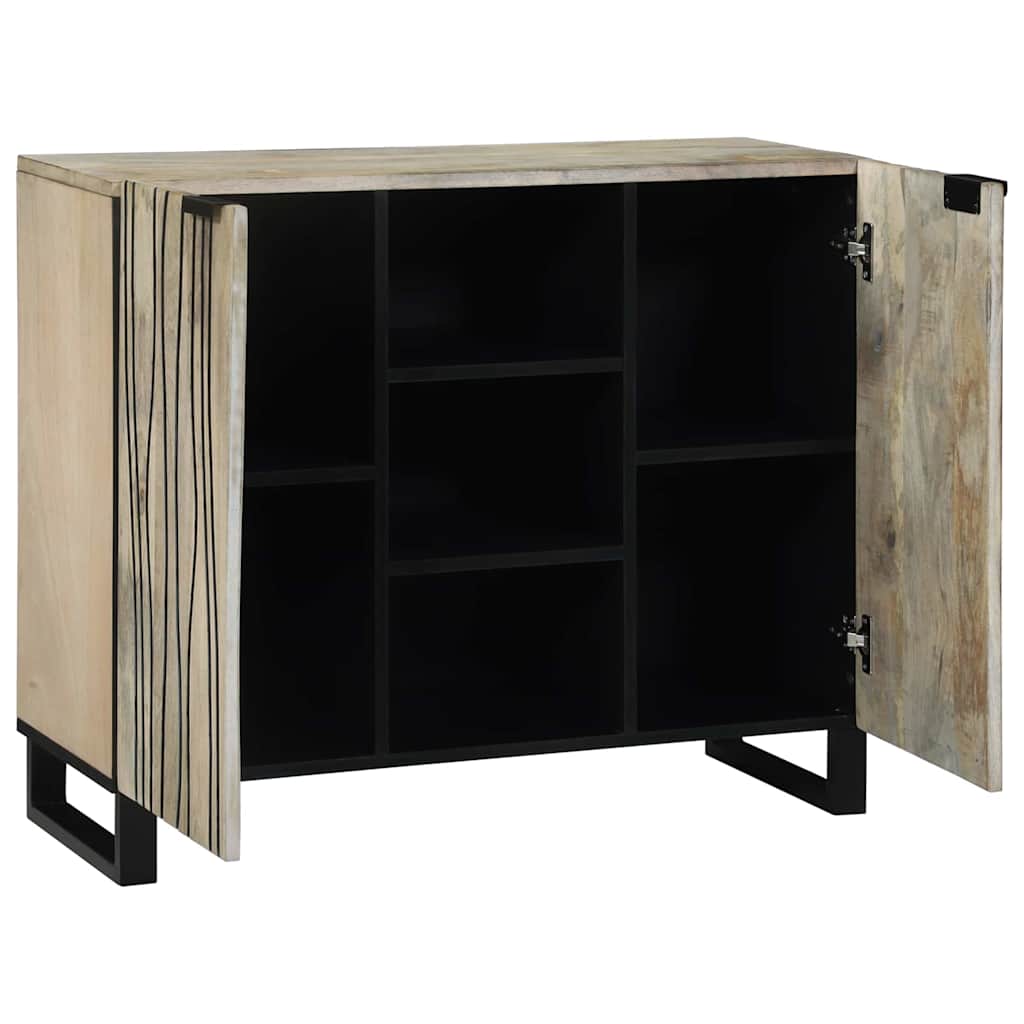 Skap Hvit 90 x 33 x 75 cm heltre mango