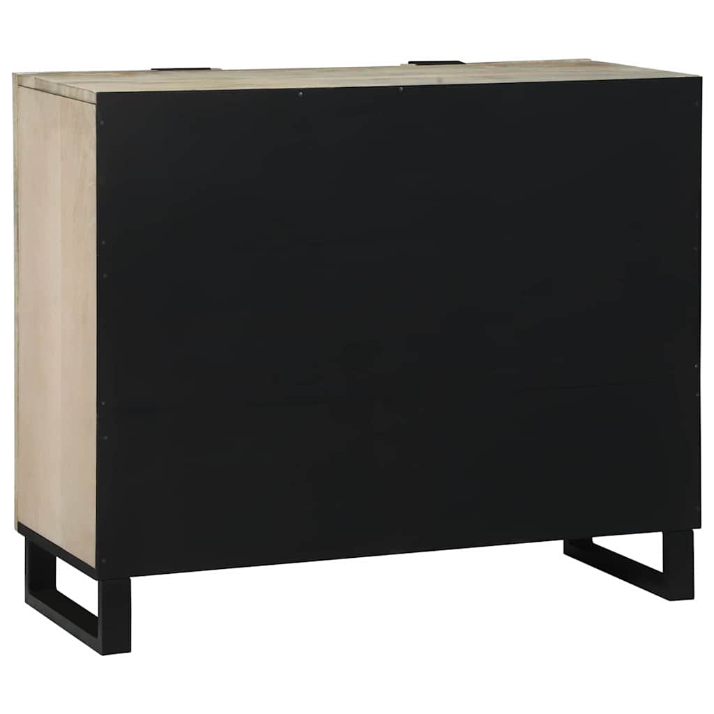Skap Hvit 90 x 33 x 75 cm heltre mango