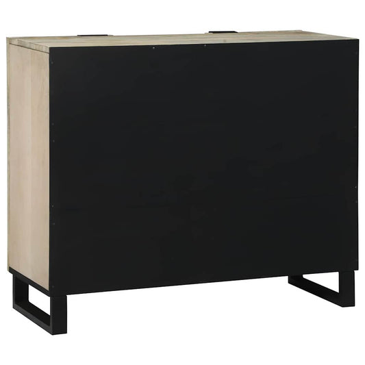 Skap Hvit 90 x 33 x 75 cm heltre mango