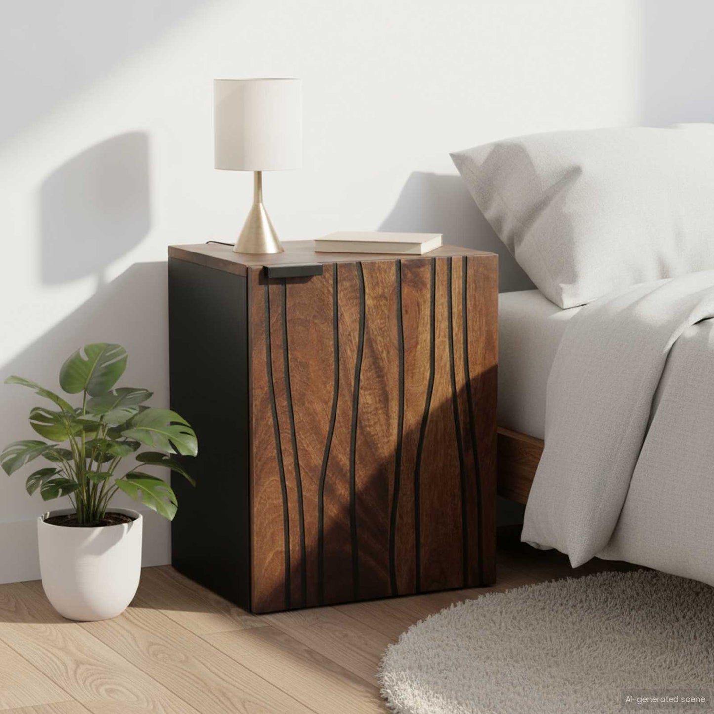 Baderomsvaskeskap Valnøtt 38 x 33,5 x 48 cm Konstruert tre
