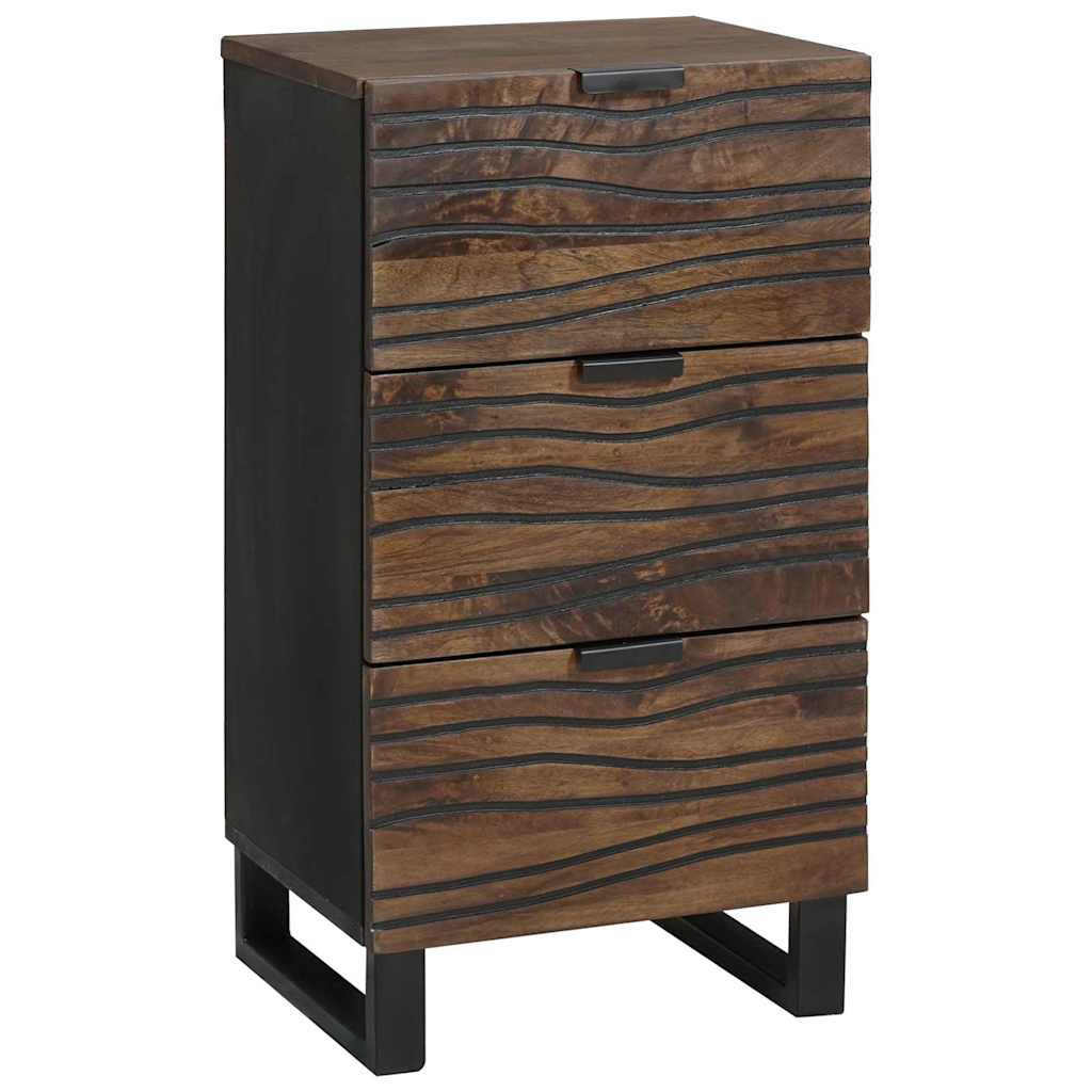 Sidebord med skuff Brun 40 x 33 x 75 cm heltre mango
