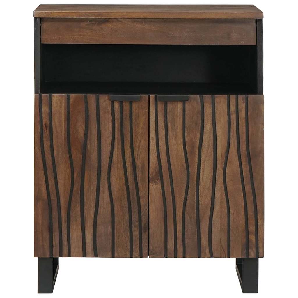 Skap med skuff Brun 60 x 33 x 75 cm heltre mango