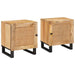Nattbordskap 2 pcs Naturlig 40 x 33 x 46 cm