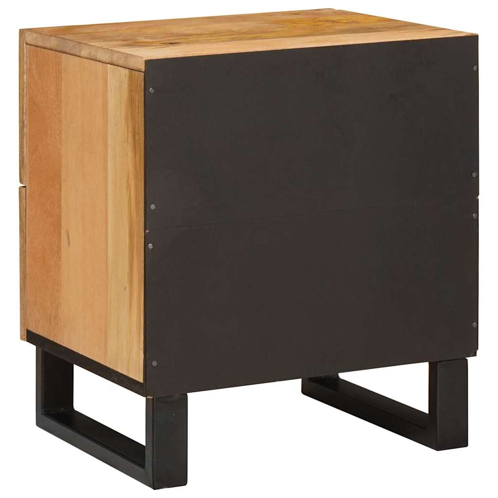 Nattbordskap 2 pcs Naturlig 40 x 33 x 46 cm Massiv mango tre