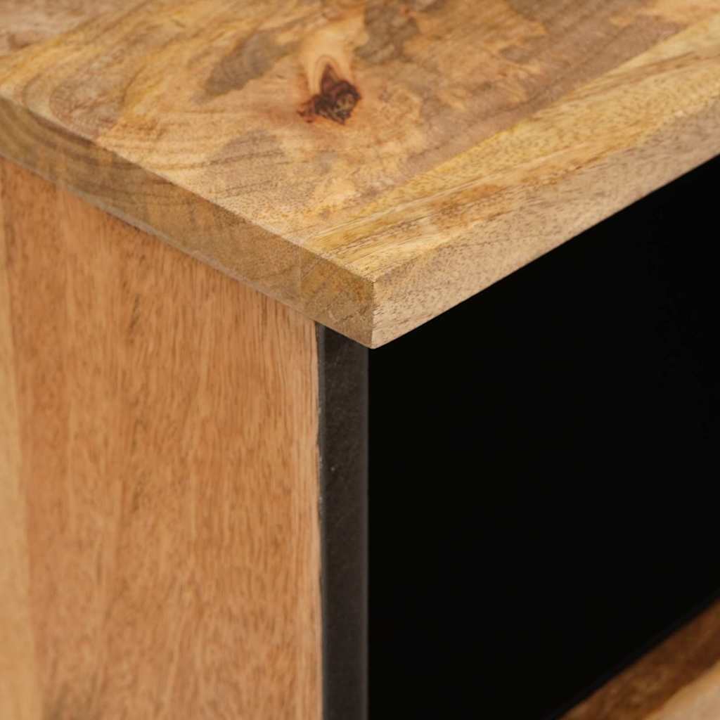 Nattbordskap 2 pcs Naturlig 40 x 33 x 46 cm Massiv mango tre