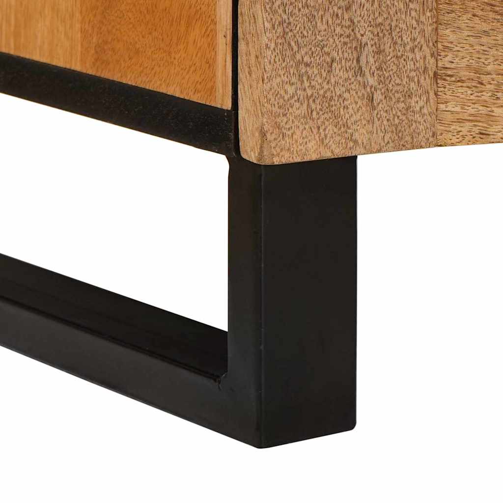 Nattbordskap 2 pcs Naturlig 40 x 33 x 46 cm Massiv mango tre
