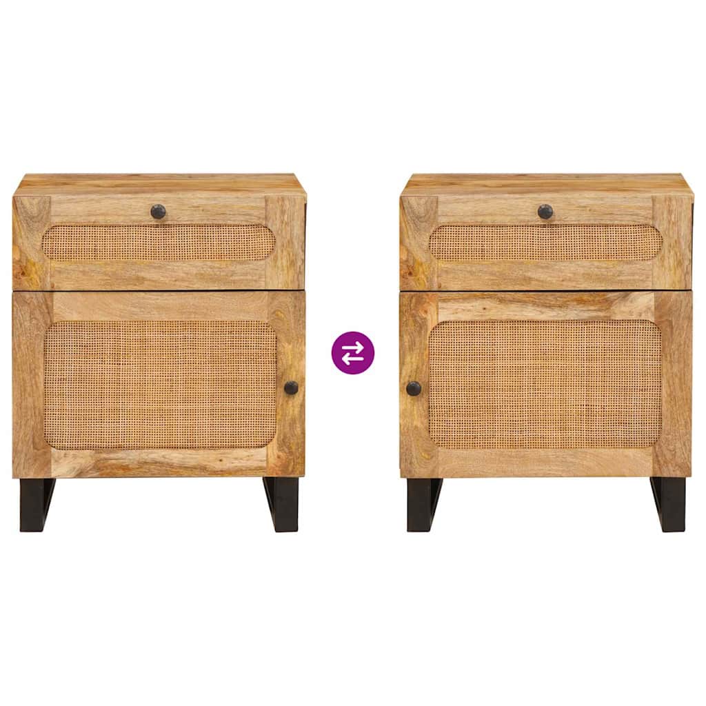 Nattbordskap Naturlig 50 x 33 x 60 cm Massiv mango tre
