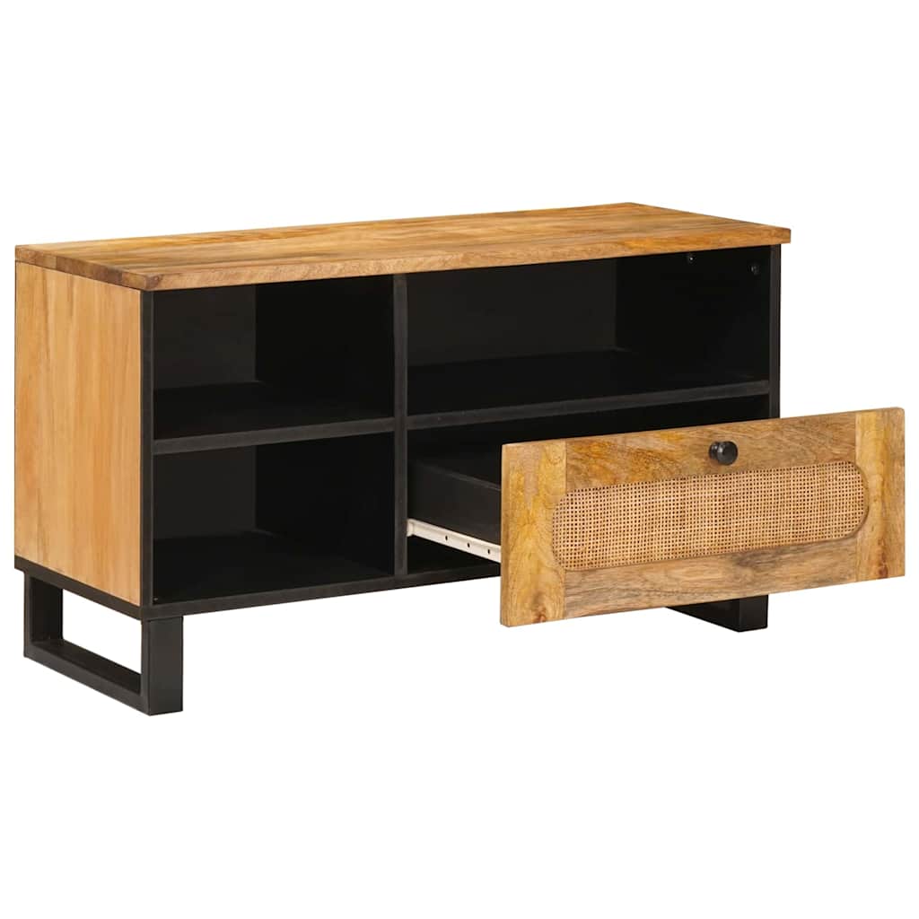 TV-skap med skuff Brun 80 x 33 x 46 cm Massiv mango tre