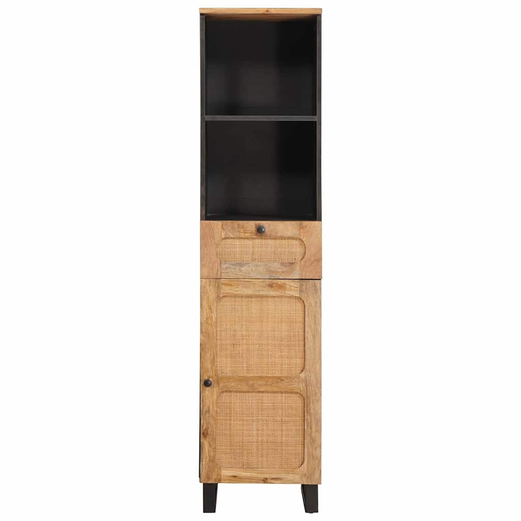 Baderomsskap med hylle Brun 38 x 33 x 160 cm Massiv mango tre