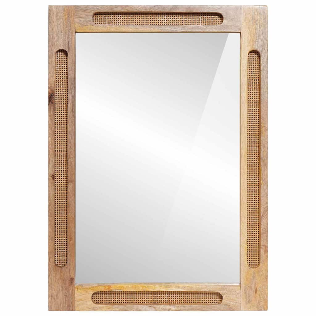 Baderomsspeil med speil Brun 50 x 2,5 x 70 cm Massiv mango tre
