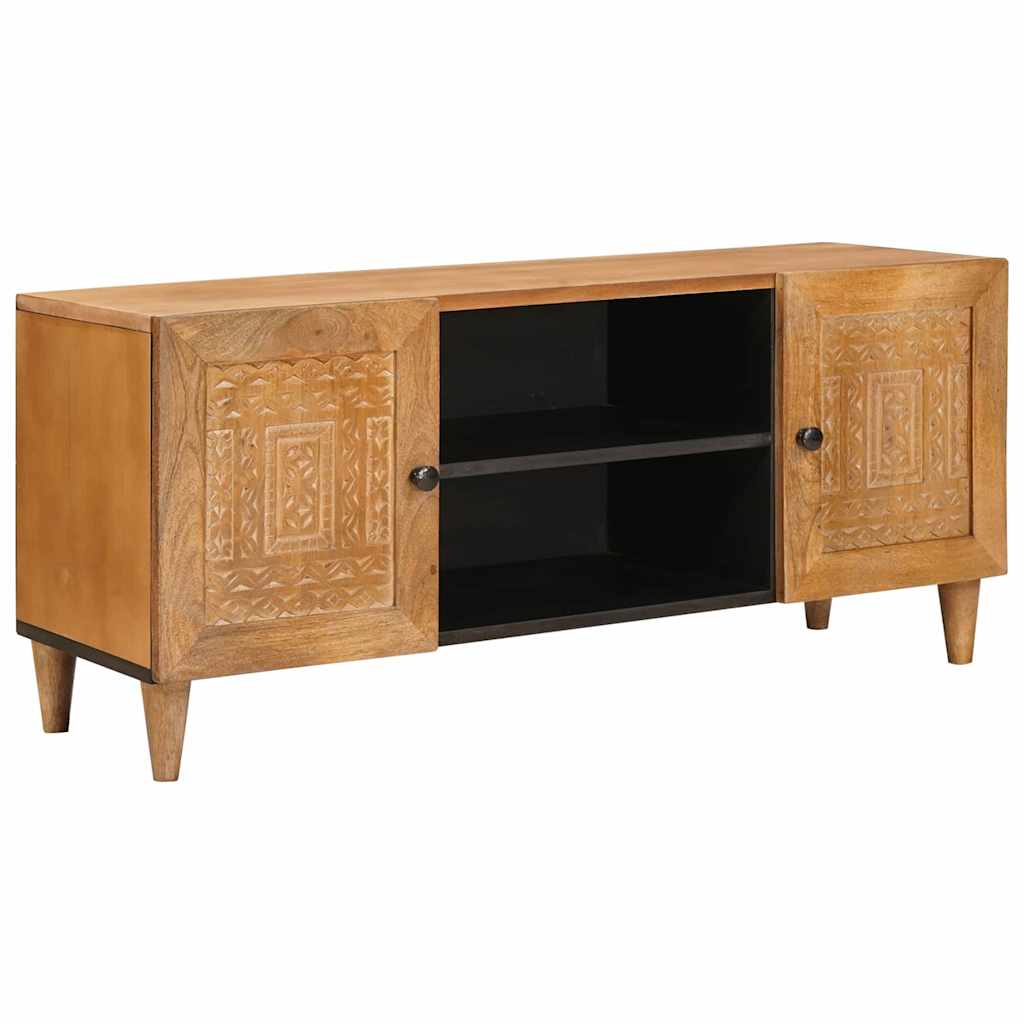 TV Enheter med hylle Lys Brun 105 x 33 x 46 cm Massiv mango tre