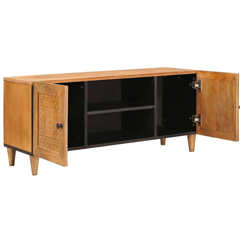 TV Enheter med hylle Lys Brun 105 x 33 x 46 cm Massiv mango tre