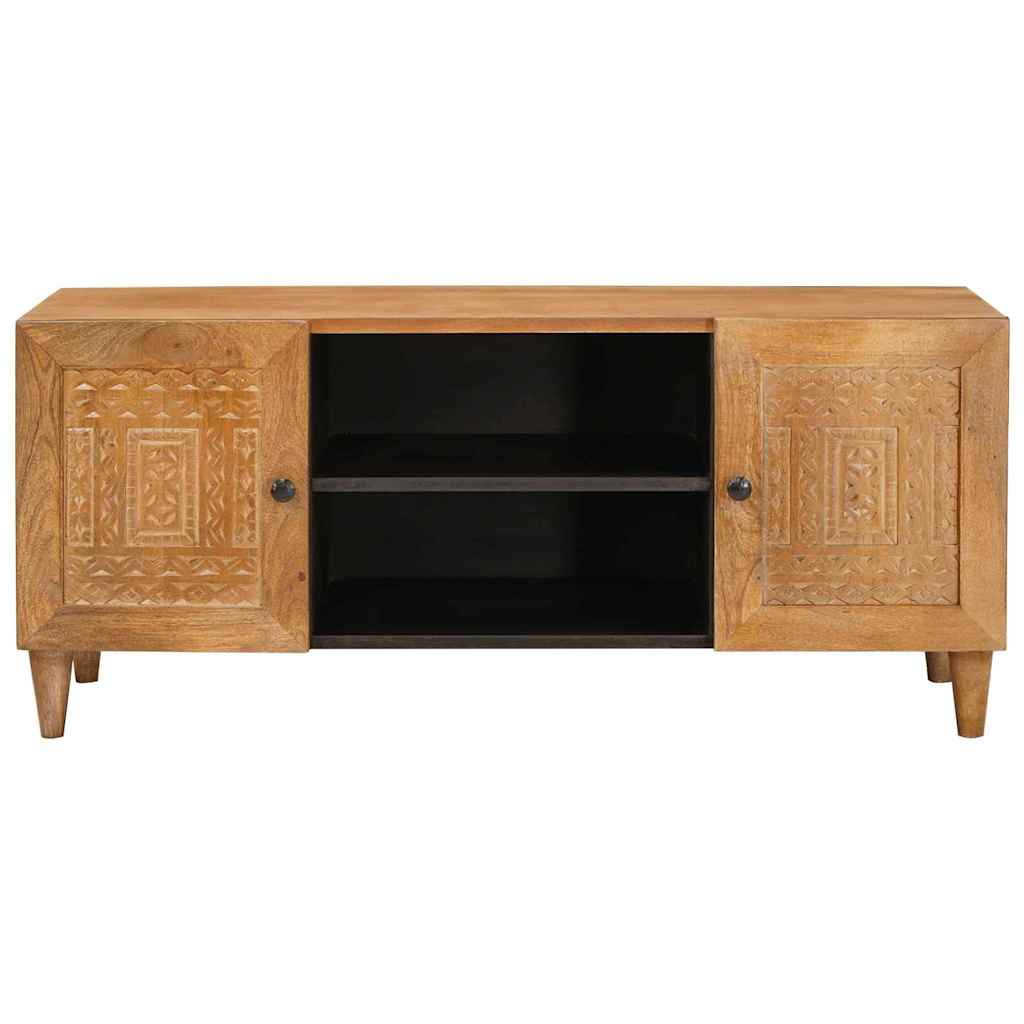 TV Enheter med hylle Lys Brun 105 x 33 x 46 cm Massiv mango tre