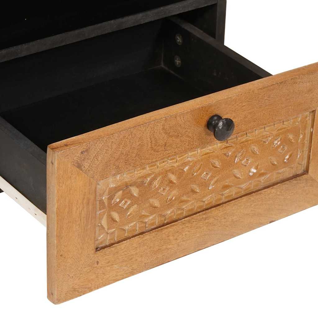 Nattbord med skuff 2 pcs Lysebrun 40 x 33 x 46 cm heltre mango