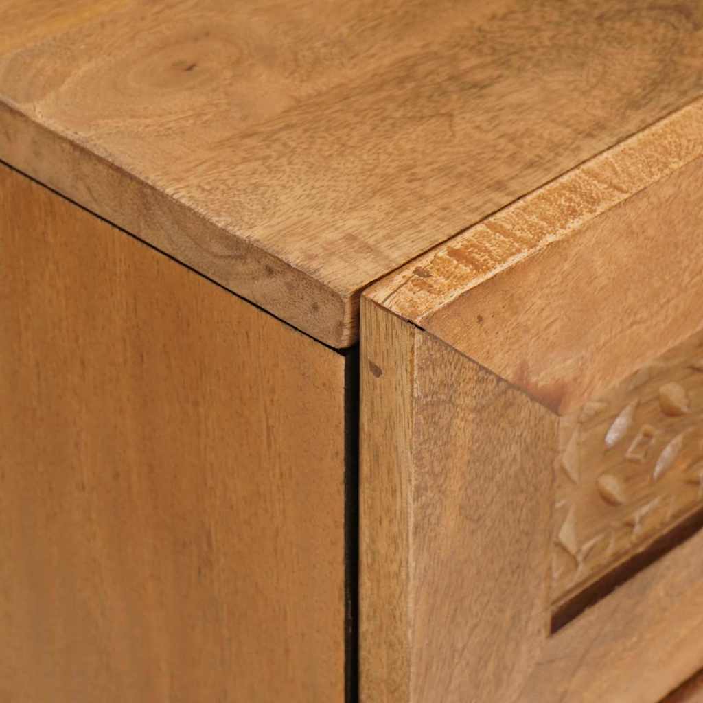 Nattbord med skuff Lysebrun 50 x 33 x 60 cm heltre mango