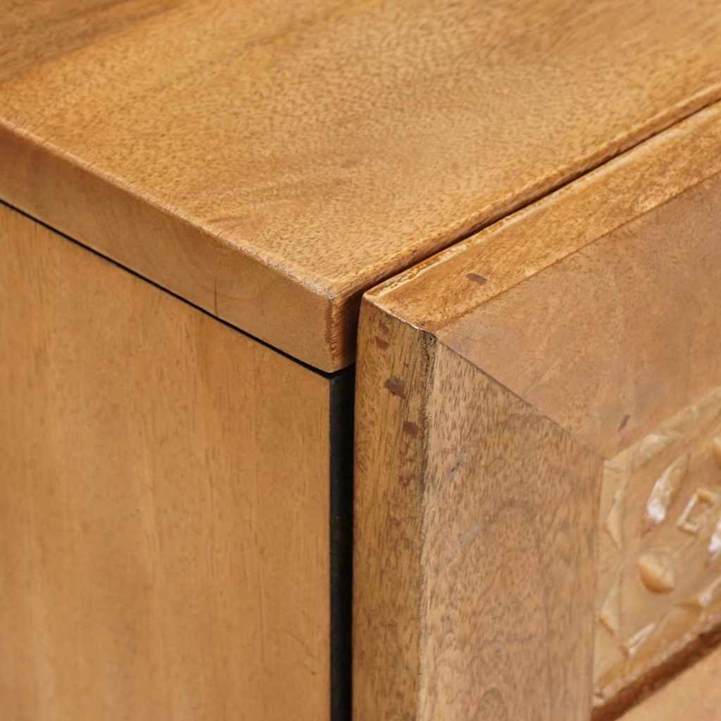 Nattbord med skuff Lysebrun 50 x 33 x 60 cm heltre mango