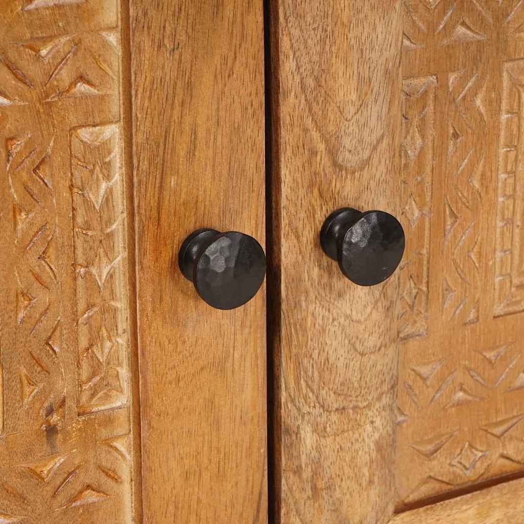 Nattbord med skuff Lysebrun 50 x 33 x 60 cm heltre mango