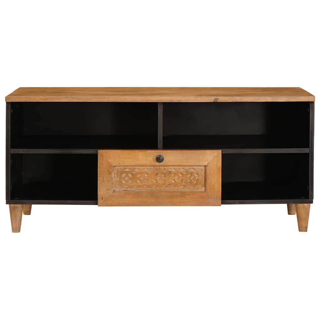 TV-skap med skuff med hylle 100 x 33 x 46 cm Massiv mango tre