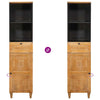 Baderomsskap Lysebrun 38 x 33.5 x 160 cm Massiv mangotre