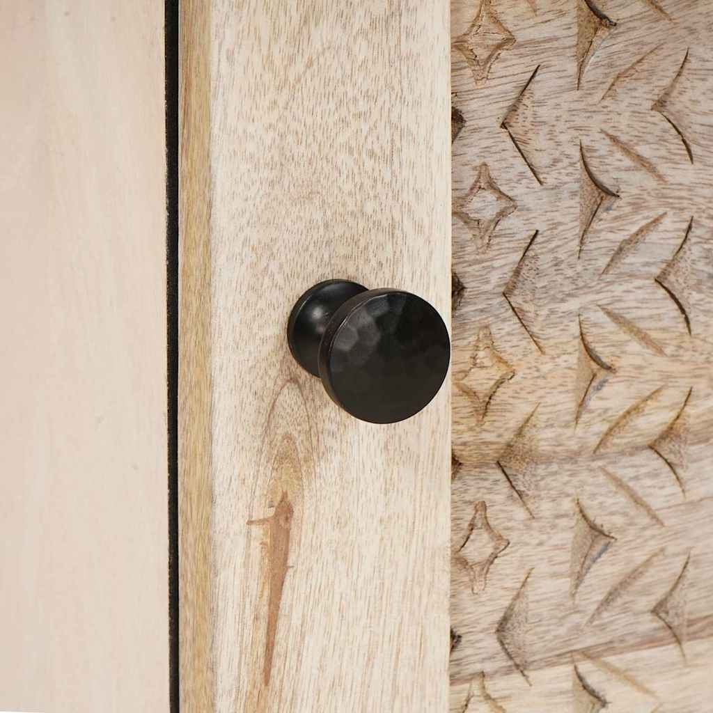 Nattbord 2 pcs Beige 40 x 33 x 46 cm heltre mango