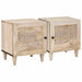 Nattbordskap 2 pcs Hvit 80 x 50 x 40 cm Konstruert tre