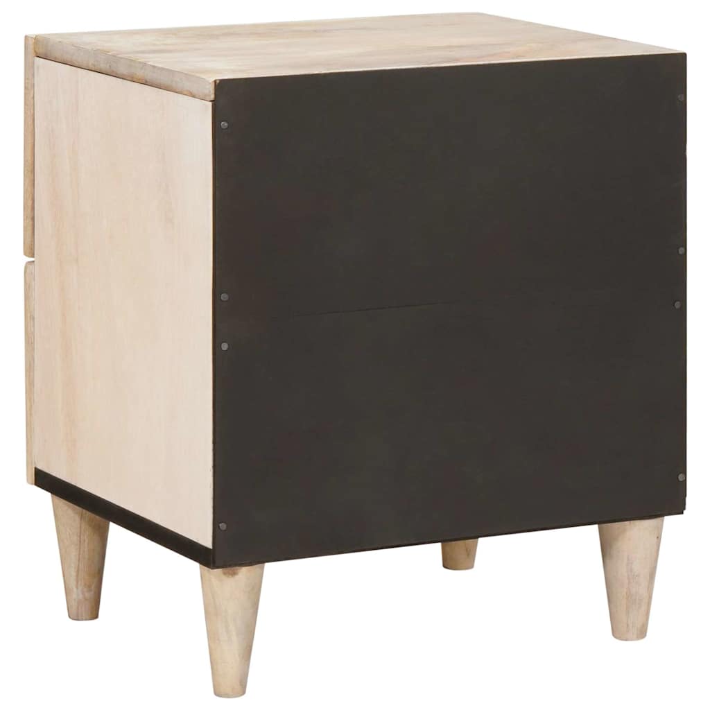 Nattbord med skuff 2 pcs Beige 40 x 33 x 46 cm heltre mango