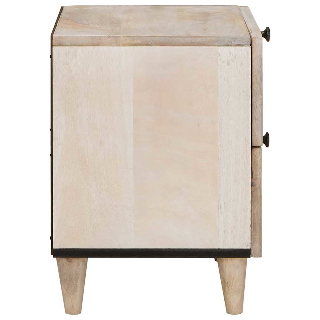 Nattbord med skuff 2 pcs Beige 40 x 33 x 46 cm heltre mango