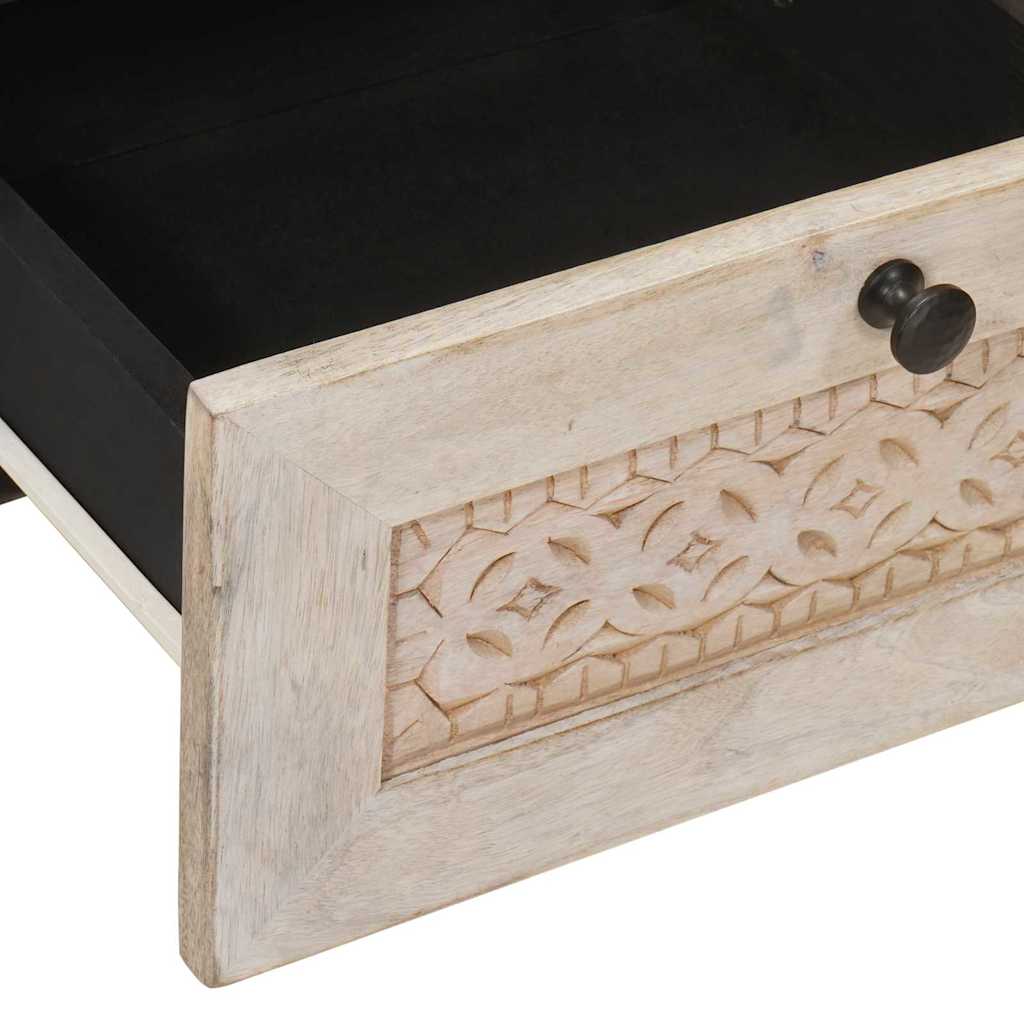 Nattbord med skuff 2 pcs Beige 40 x 33 x 46 cm heltre mango