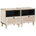 Nattbordskap 2 stk. Hvit 40 x 33 x 46 cm Konstruert tre
